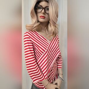Verve Ami Red and White Striped Top. Brand New With Tags.